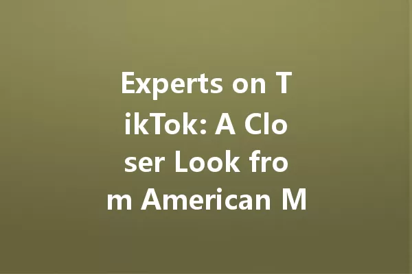 Experts on TikTok: A Closer Look from American Media in 2025 一