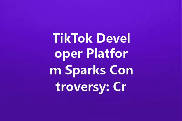 TikTok Developer Platform Sparks Controversy: Creators Speak Out 二