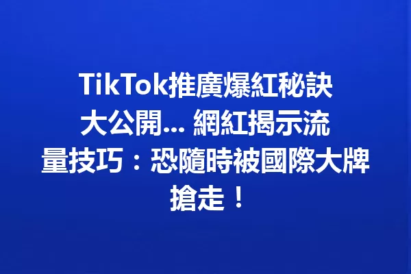 TikTok推廣爆紅秘訣大公開... 網紅揭示流量技巧:恐隨時被國際大牌搶走! 二