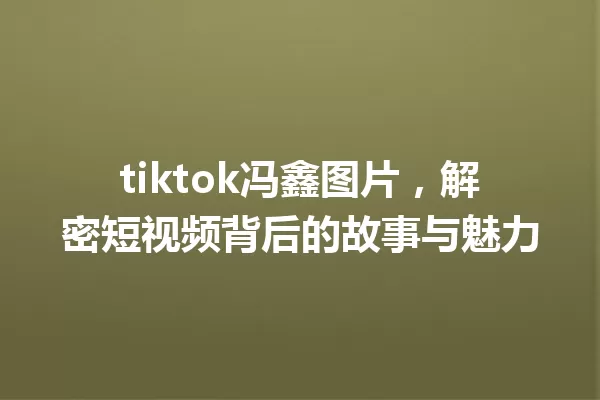 tiktok冯鑫图片,解密短视频背后的故事与魅力 一